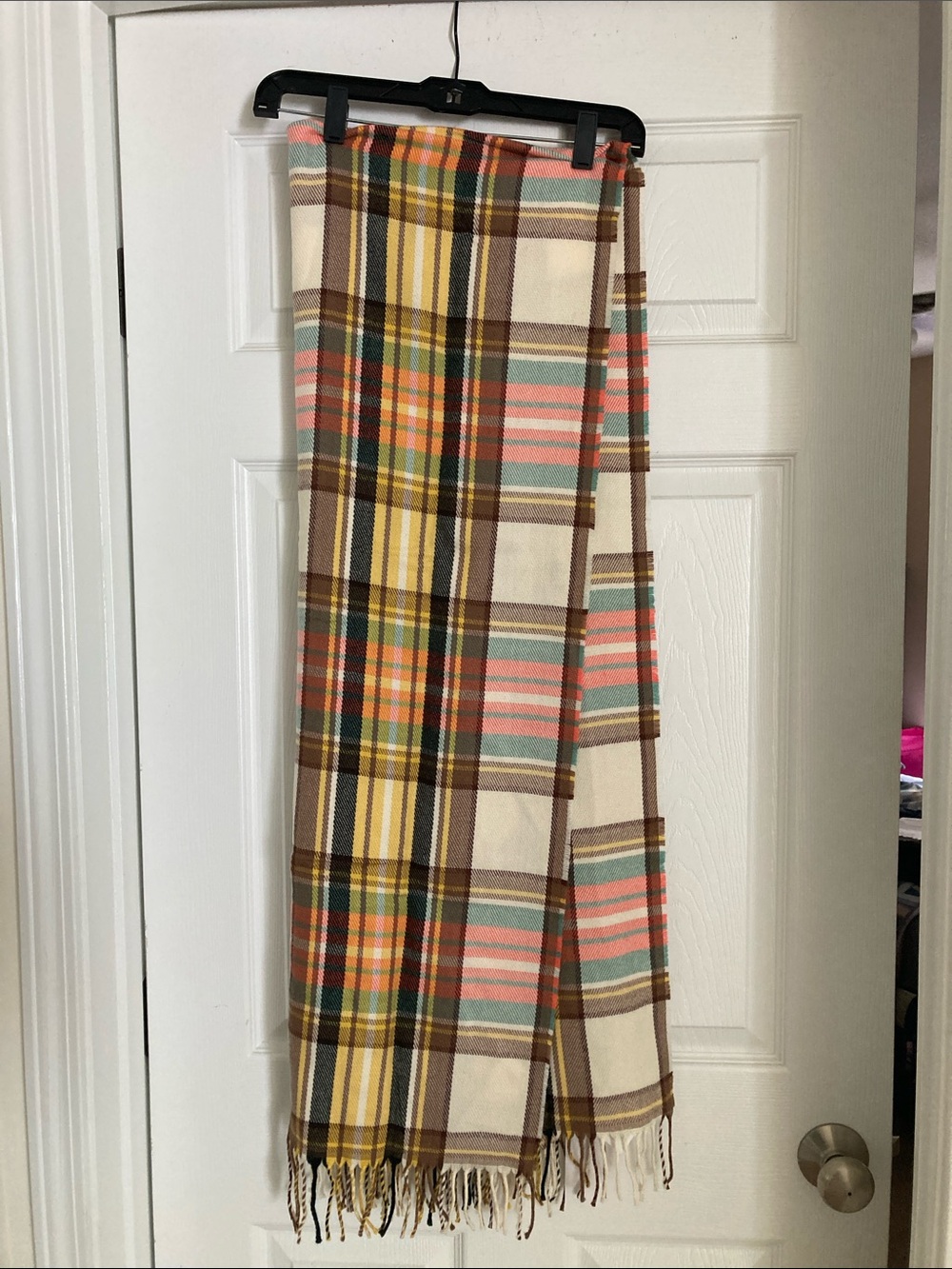 JCrew Factory large checked scarf